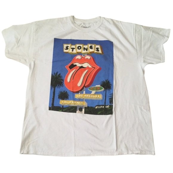 The Rolling Stones Concert XL White T-shirt 10-17-2021 Los Angeles CA Men Tee - Picture 2 of 4